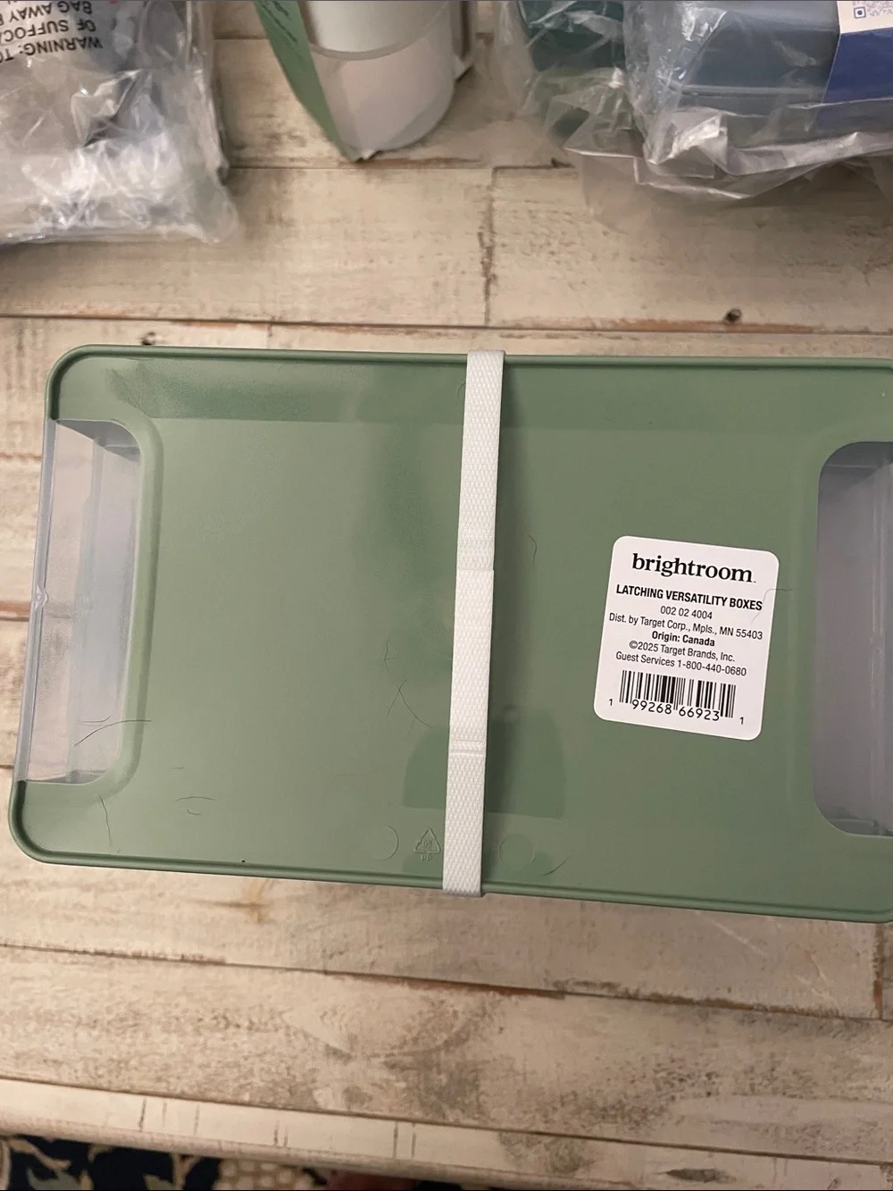 Brightroom Sage Green Latching Storage Boxes - Set of 4